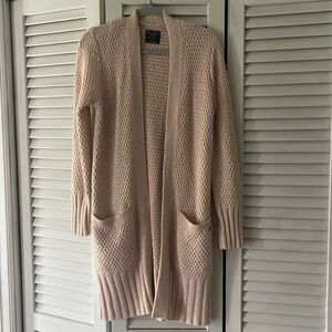 XS Light Pink Long Abercrombie & Fitch Cardigan